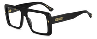Thumbnail for Men Premium Dsquared2 Eyeglasses: D2 0166 - Black - SpecSMART Eye Clinic (Diagonal View)