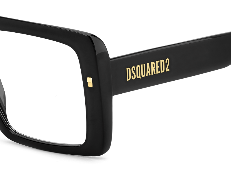 Men Premium Dsquared2 Eyeglasses: D2 0166 - Black - SpecSMART Eye Clinic (Zoom View)