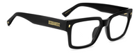 Thumbnail for Men Premium Dsquared2 Eyeglasses: D2 0167/G - Black(2) - SpecSMART Eye Clinic (Diagonal View)