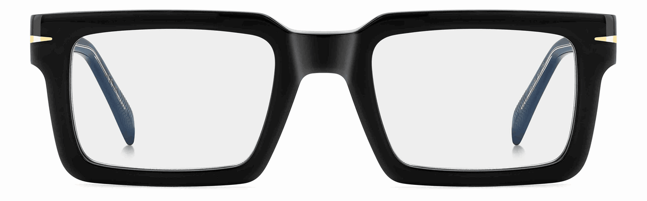 Designer Men David Beckham Eyeglasses: DB 7126-Black-SpecSMART Eye Clinic (Front View)