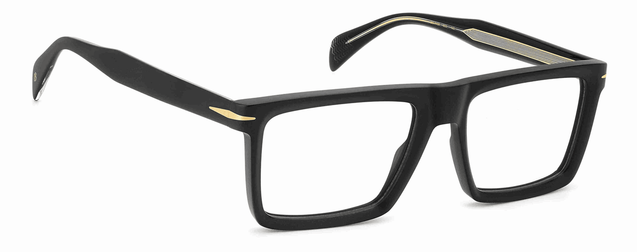 Designer Men David Beckham Eyeglasses: DB 7138-Matte Black-SpecSMART Eye Clinic (Diagonal View)