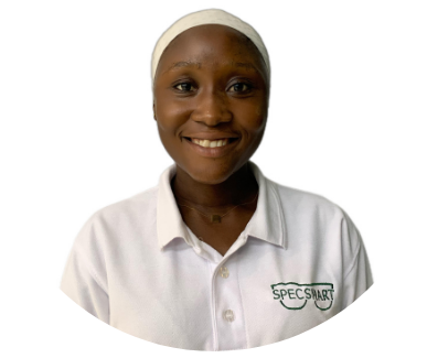 Headshot of Aishat Adelodun, Licensed Dispensing Optician at SpecSMART Eye Clinic Ikeja, specializing in Advanced Frame Styling and Precision Fitting