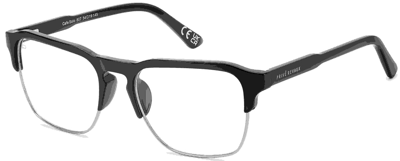 Premium Men PRIVE' REVEAUX Eyeglasses: CAFE SOLO - BLACK - SpecSMART Eye Clinic (Side View)