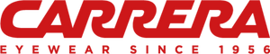 Carrera eyewear brand logo with 'EYEWEAR SINCE 1956' text in red on a white background