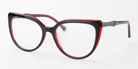 Thumbnail for Women Calypso Eyeglasses: Milana - Black/Red - SpecSMART Eye Clinic (Diagonal View)