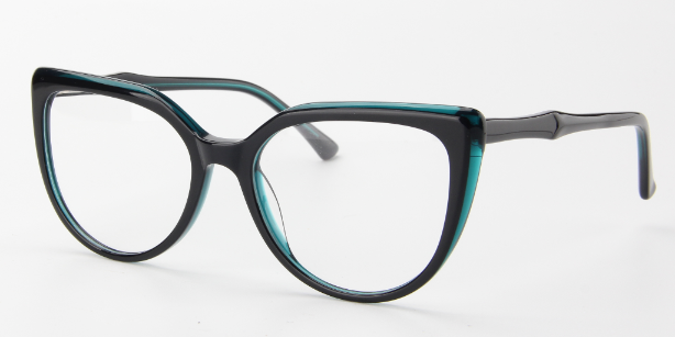 Woman Calypso Milana Black/Green SpecSMART Eye Clinic Diagonal View