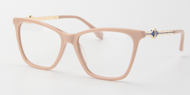 Women Calypso Eyeglasses: Hart - Nude - SpecSMART Eye Clinic (Diagonal View)