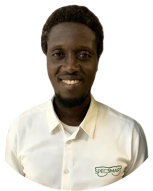 Headshot of Dr. Losia Asoya, Senior Optometrist at SpecSMART Eye Clinic Ikoyi, specializing in Glaucoma, AMD monitoring, and 3D OCT diagnostics.