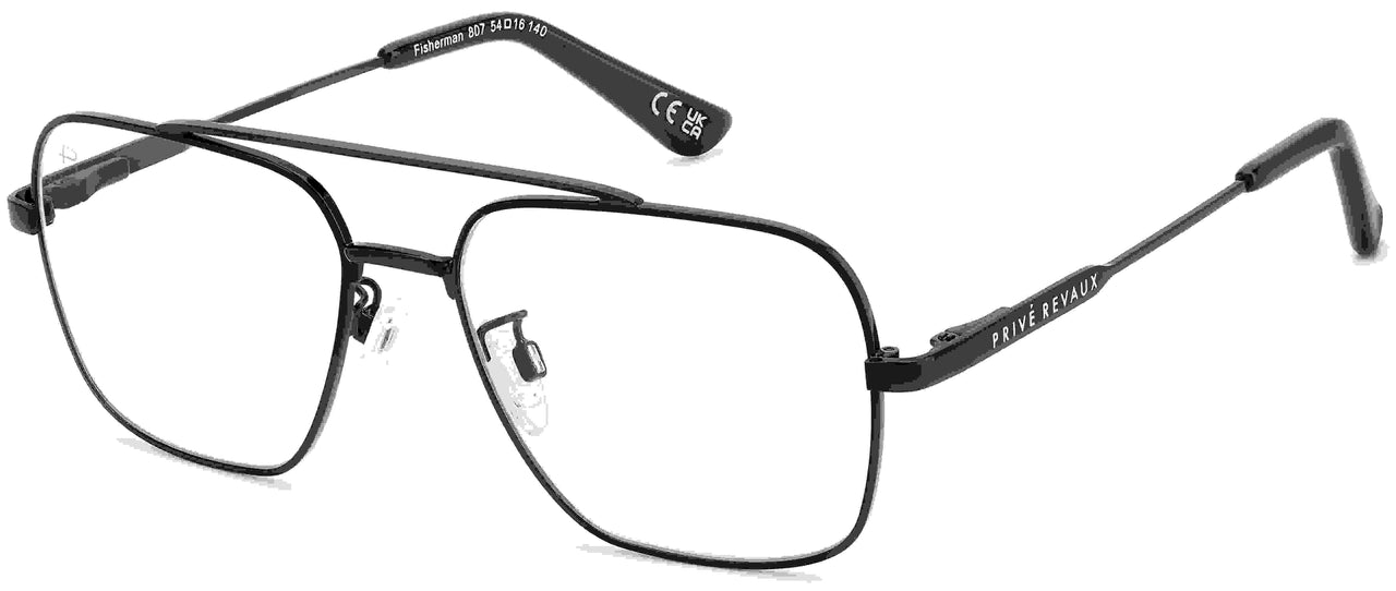 Premium Men PRIVE' REVEAUX Eyeglasses: FISHERMAN - BLACK - SpecSMART Eye Clinic (Side View)