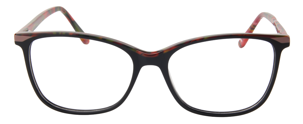 Youth Girl NEXT Eyeglasses: Emma - Black Stripe - SpecSMART Eye Clinic (Front View)
