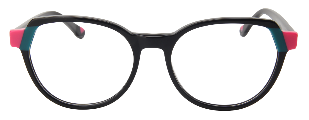 Youth Girl NEXT Eyeglasses: Olivia - Black Stripe - SpecSMART Eye Clinic (Front View)
