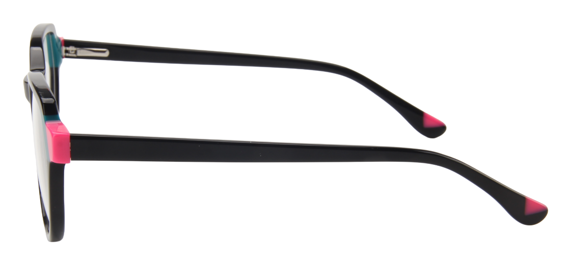 Youth Girl NEXT Eyeglasses: Olivia - Black Stripe - SpecSMART Eye Clinic (Side View)