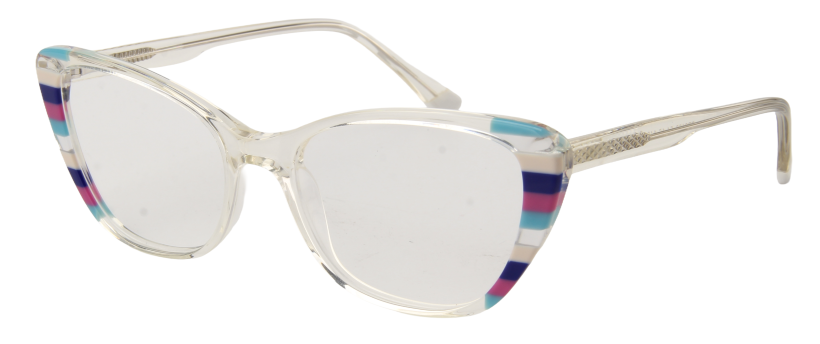 Youth Girl NEXT Eyeglasses: Raya - Transparent- SpecSMART Eye Clinic (Diagonal View)

