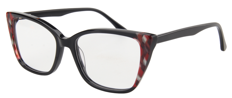 Youth Girl NEXT Eyeglasses: Eliana - Black & Red - SpecSMART Eye Clinic (Diagonal View)

