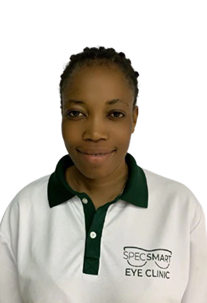 Headshot of Optician Motunrayo, Licensed Dispensing Optician at SpecSMART Eye Clinic in Ikoyi.
