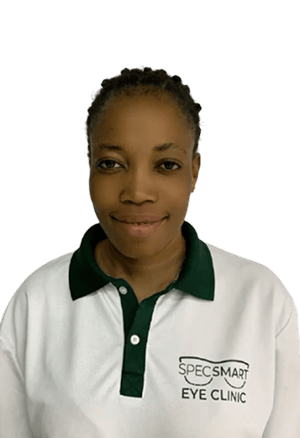 Headshot of Optician Motunrayo, Licensed Dispensing Optician at SpecSMART Eye Clinic in Ikoyi.