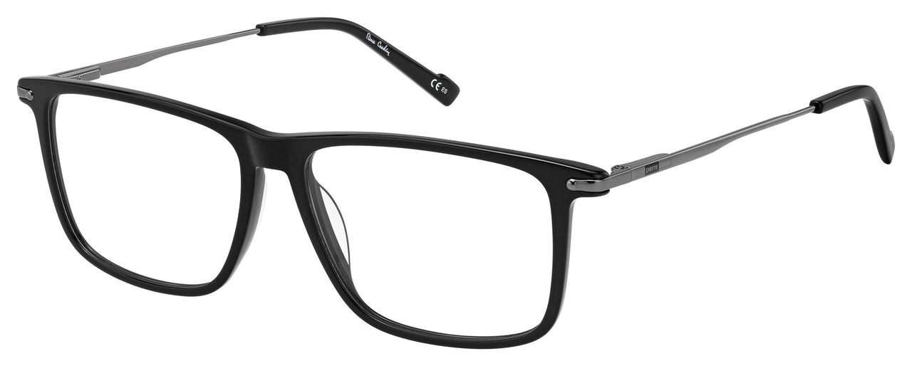 Premium Men PIERRE CARDIN Eyeglasses: P.C. 6218 - BLACK - SpecSMART Eye Clinic (Diagonal View)