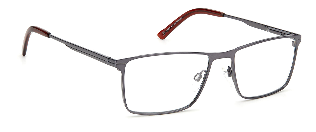 Premium Men PIERRE CARDIN Eyeglasses: P.C. 6879 - MATTE DARK RUTHENIUM(2) - SpecSMART Eye Clinic (Diagonal View)