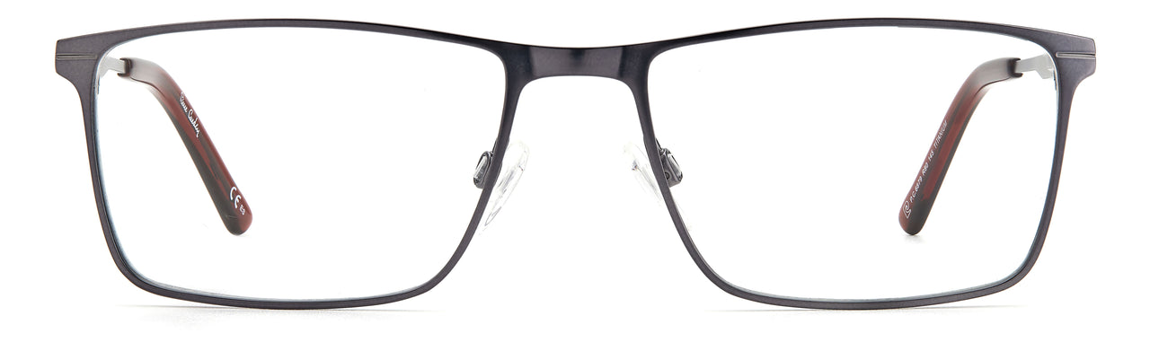 Premium Men PIERRE CARDIN Eyeglasses: P.C. 6879 - MATTE DARK RUTHENIUM - SpecSMART Eye Clinic (Front View)