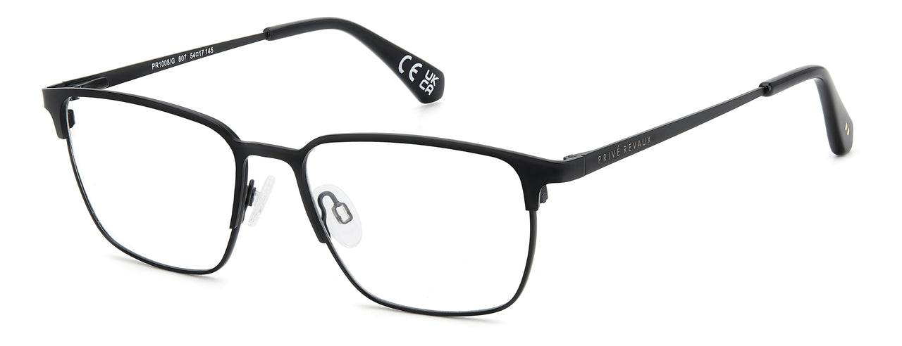 Premium Men PRIVE' REVEAUX Eyeglasses: PR1008/G - BLACK - SpecSMART Eye Clinic (Side View)