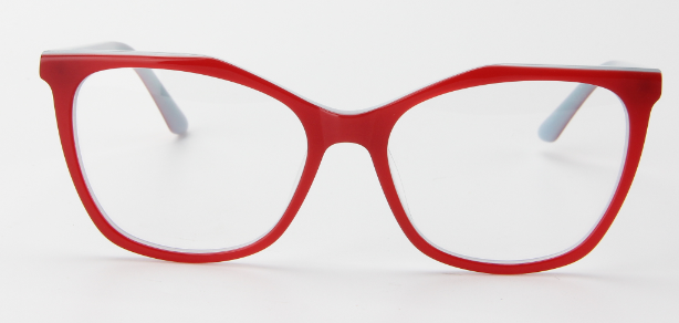 Women Calypso Eyeglasses: Mia - Red - SpecSMART Eye Clinic (Front View)