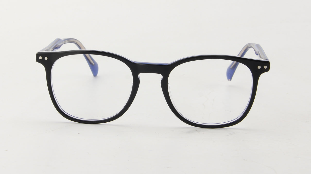 Men Access Eyeglasses: Benjamin Black/Blue - SpecSMART Eye Clinic (Front View)