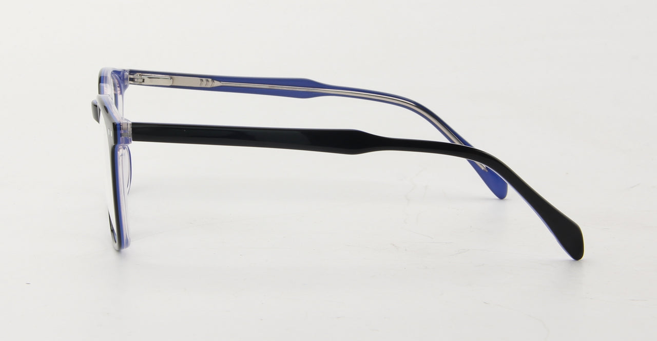 Men Access Eyeglasses: Benjamin Black/Blue - SpecSMART Eye Clinic (Side View)