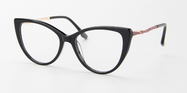 Women Calypso Eyeglasses: Alessia - Black - SpecSMART Eye Clinic (Diagonal View)