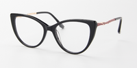 Thumbnail for Women Calypso Eyeglasses: Alessia - Black - SpecSMART Eye Clinic (Diagonal View)