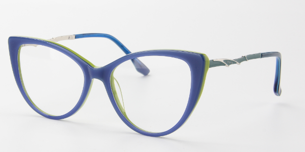 Women Calypso Eyeglasses: Alessia - Blue - SpecSMART Eye Clinic (Diagonal View)