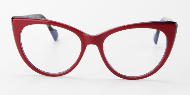 Women Calypso Eyeglasses: Soso- Red & Blue - SpecSMART Eye Clinic (Front View)