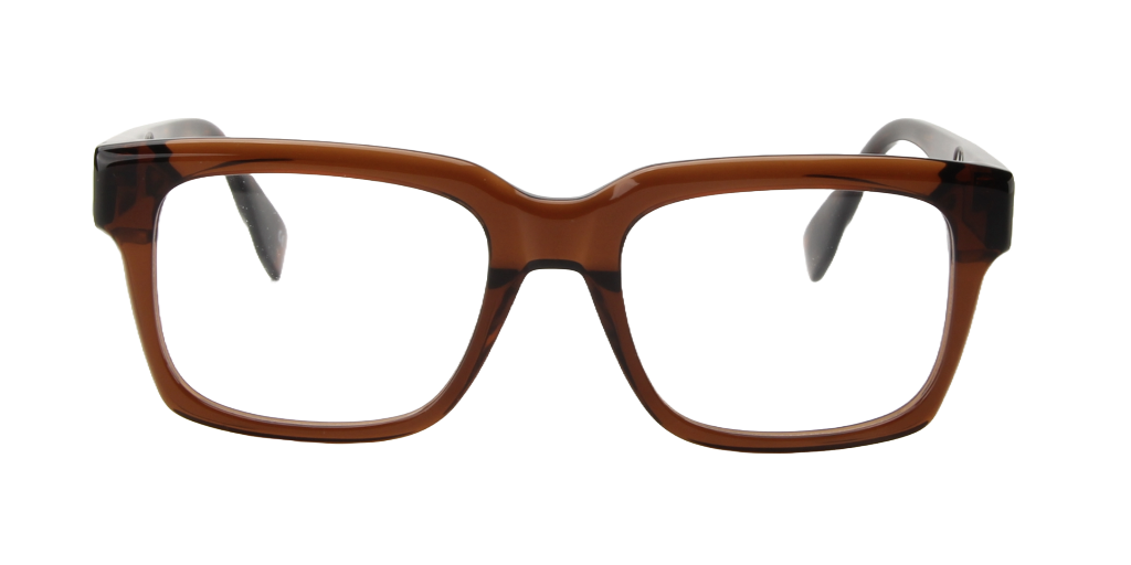 Men Vista: Ridley - Transparent Brown/Tortoise SpaceSMART eye clinic Front View