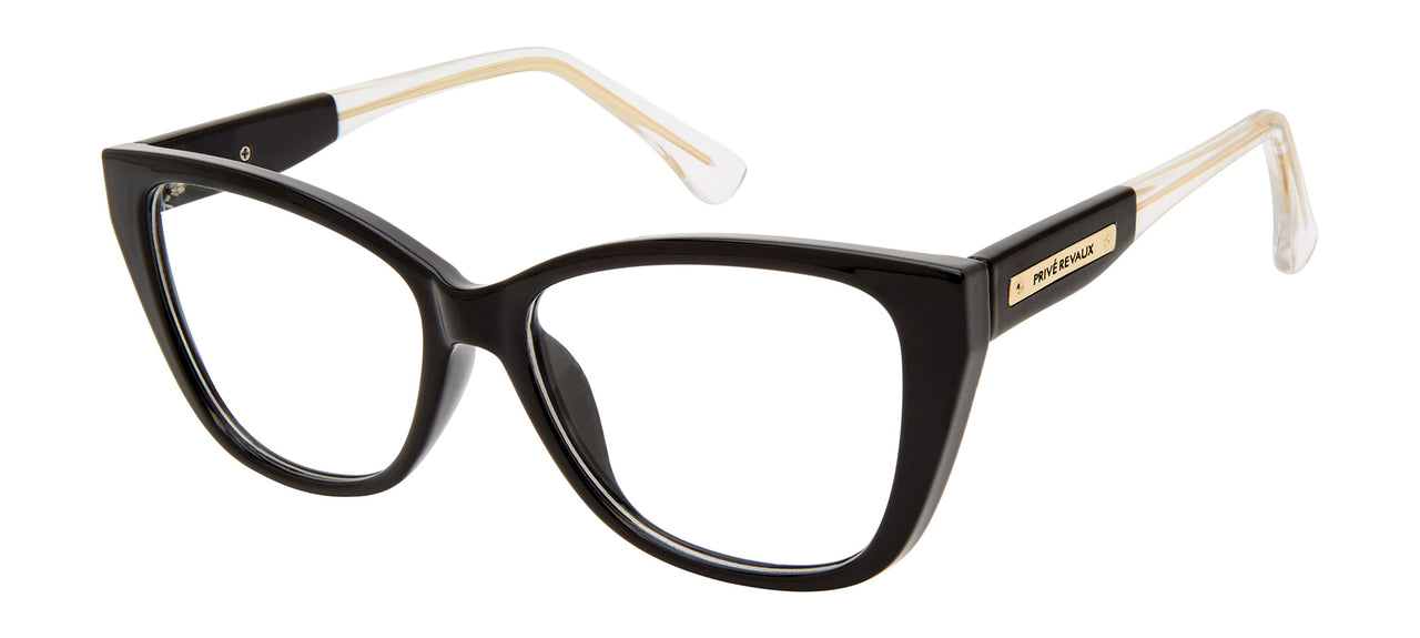 Premium Men PRIVE' REVEAUX Eyeglasses: THE CAMILLE/BB - BLACK - SpecSMART Eye Clinic (Side View)