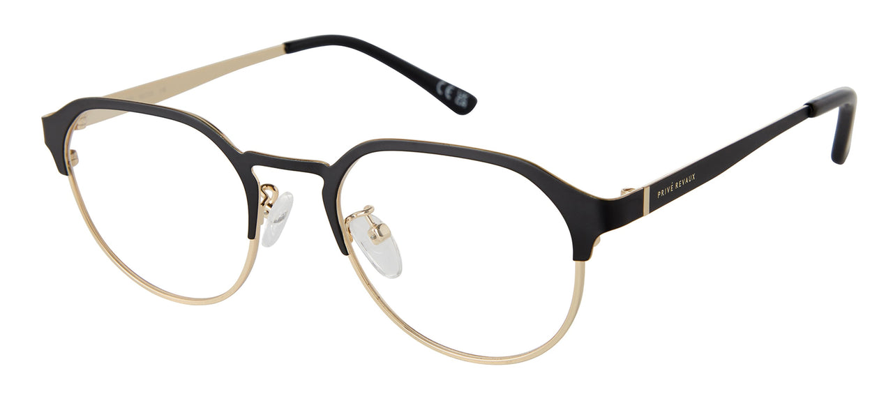 Premium Men PRIVE' REVEAUX Eyeglasses: THE END - BLACK GOLD - SpecSMART Eye Clinic (Side View)