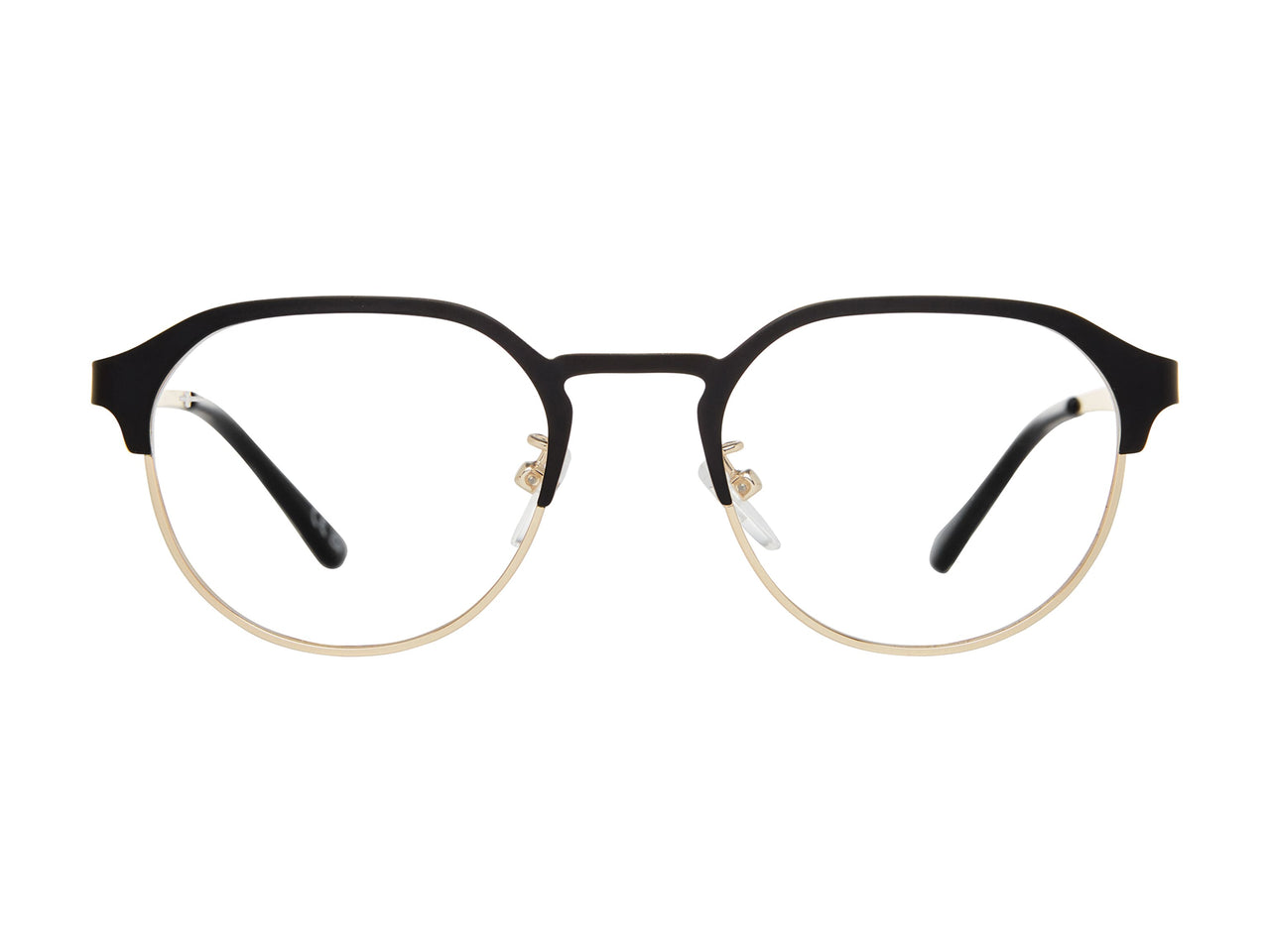 Premium Men PRIVE' REVEAUX Eyeglasses: THE END - BLACK GOLD - SpecSMART Eye Clinic (Front View)