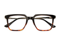 Thumbnail for Premium Men PRIVE' REVEAUX Eyeglasses: THE GEORGE - BLACK HORN - SpecSMART Eye Clinic (Front View)
