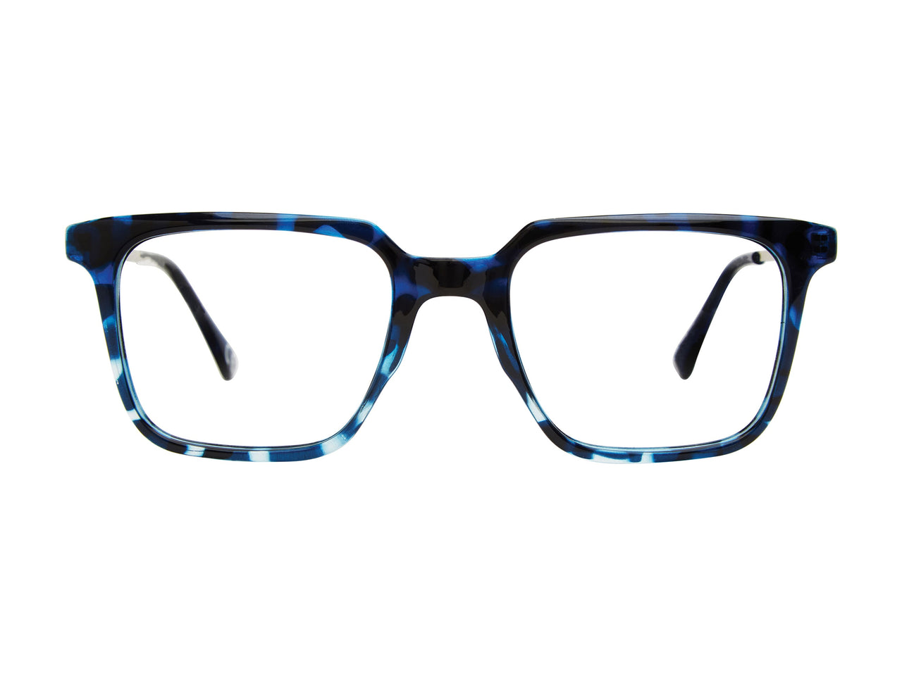Premium Men PRIVE' REVEAUX Eyeglasses: THE GEORGE - BLUE HORN - SpecSMART Eye Clinic (Front Open View)