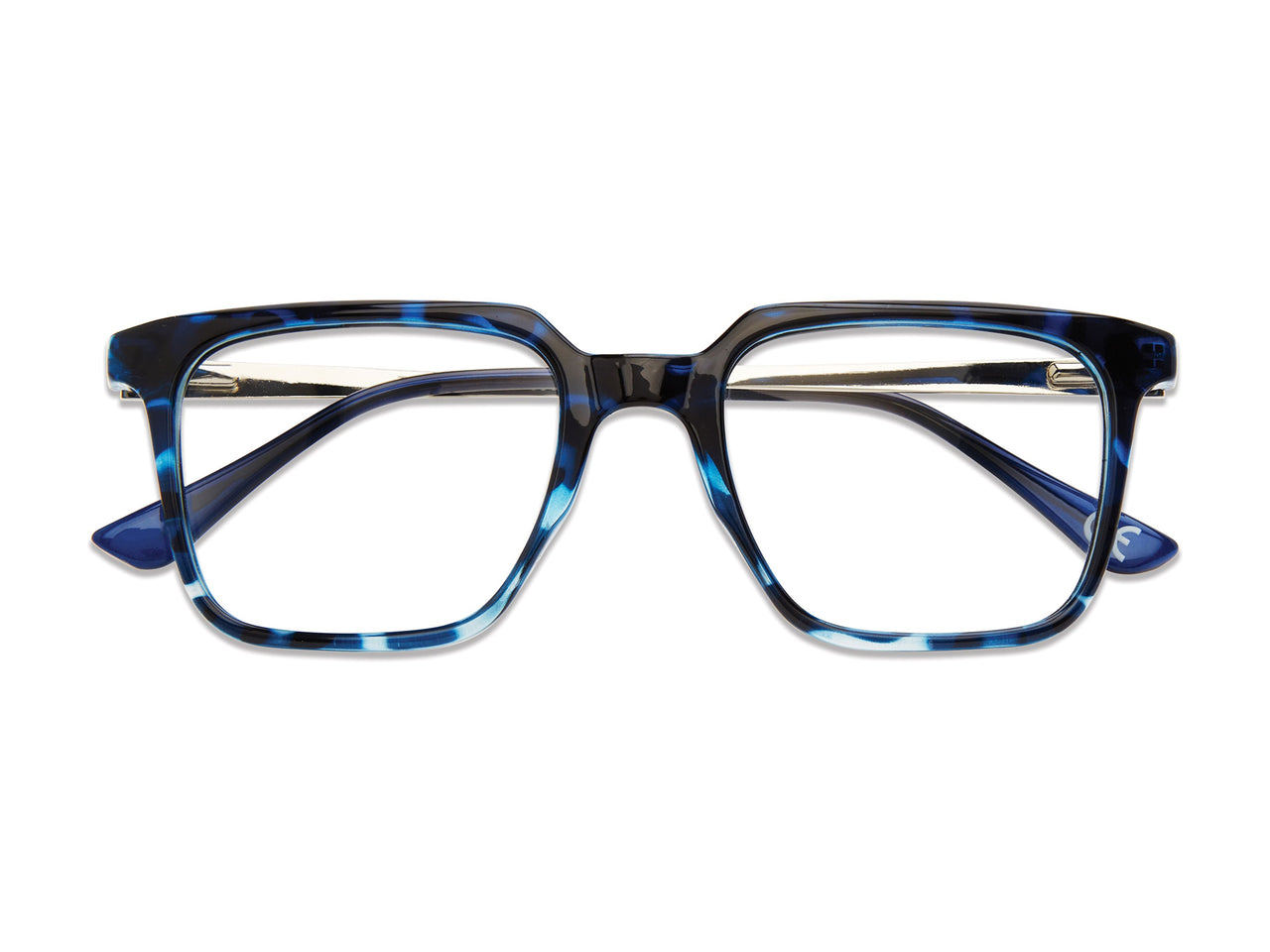 Premium Men PRIVE' REVEAUX Eyeglasses: THE GEORGE - BLUE HORN - SpecSMART Eye Clinic (Front View)