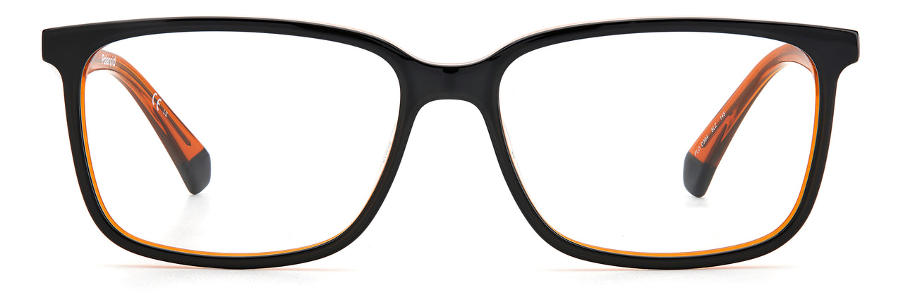 Premium Men Polaroid Eyeglasses: PLD D394 - Black Orange - SpecSMART Eye Clinic (Front View)