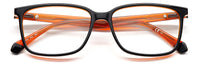 Thumbnail for Premium Men Polaroid Eyeglasses: PLD D394 - Black Orange(2) - SpecSMART Eye Clinic (Front View)