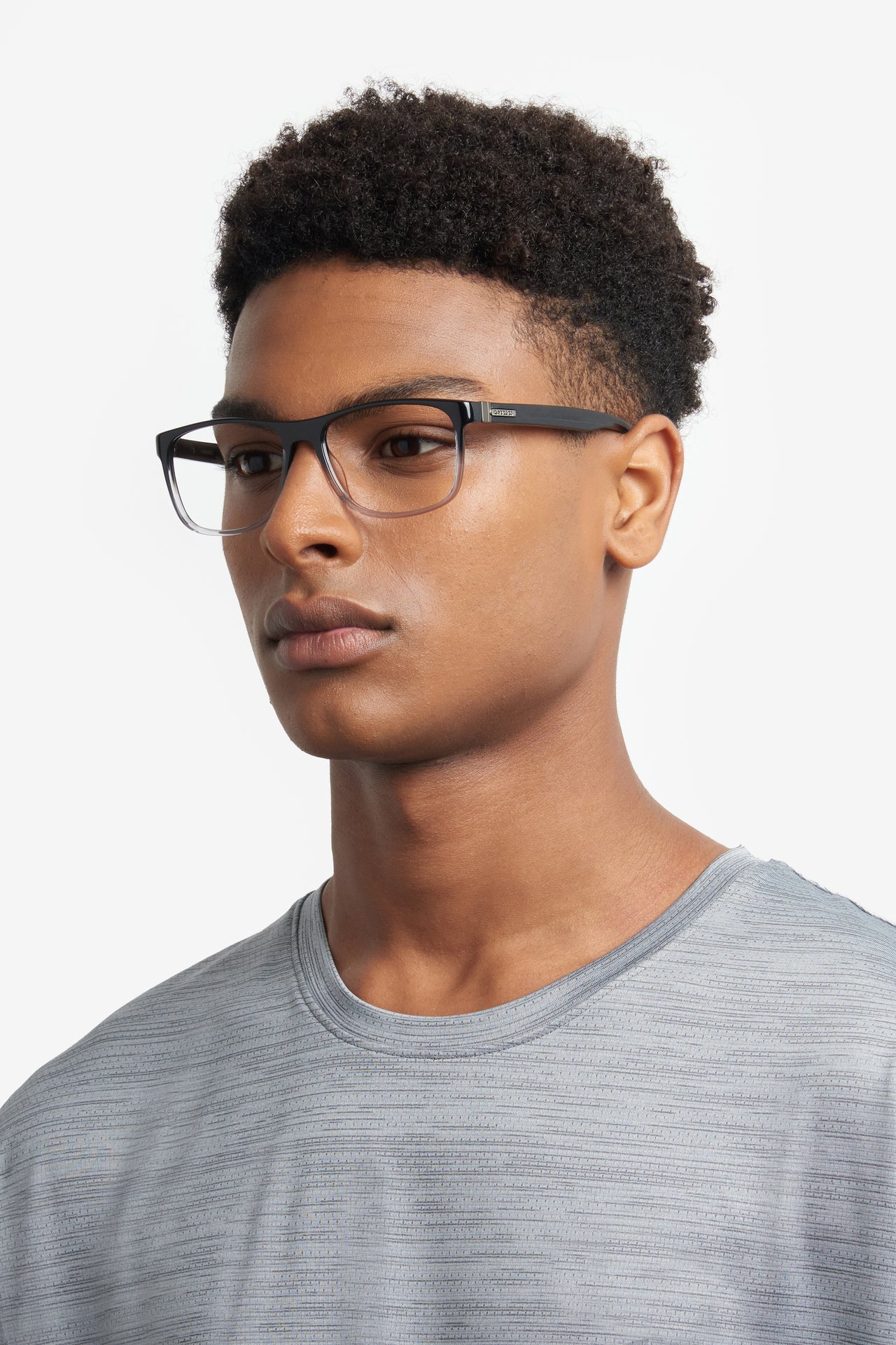 Designer Men Carrera Eyeglasses: Carrera 8889 - Black & Grey - SpecSMART Eye Clinic (Diagonal Face View)