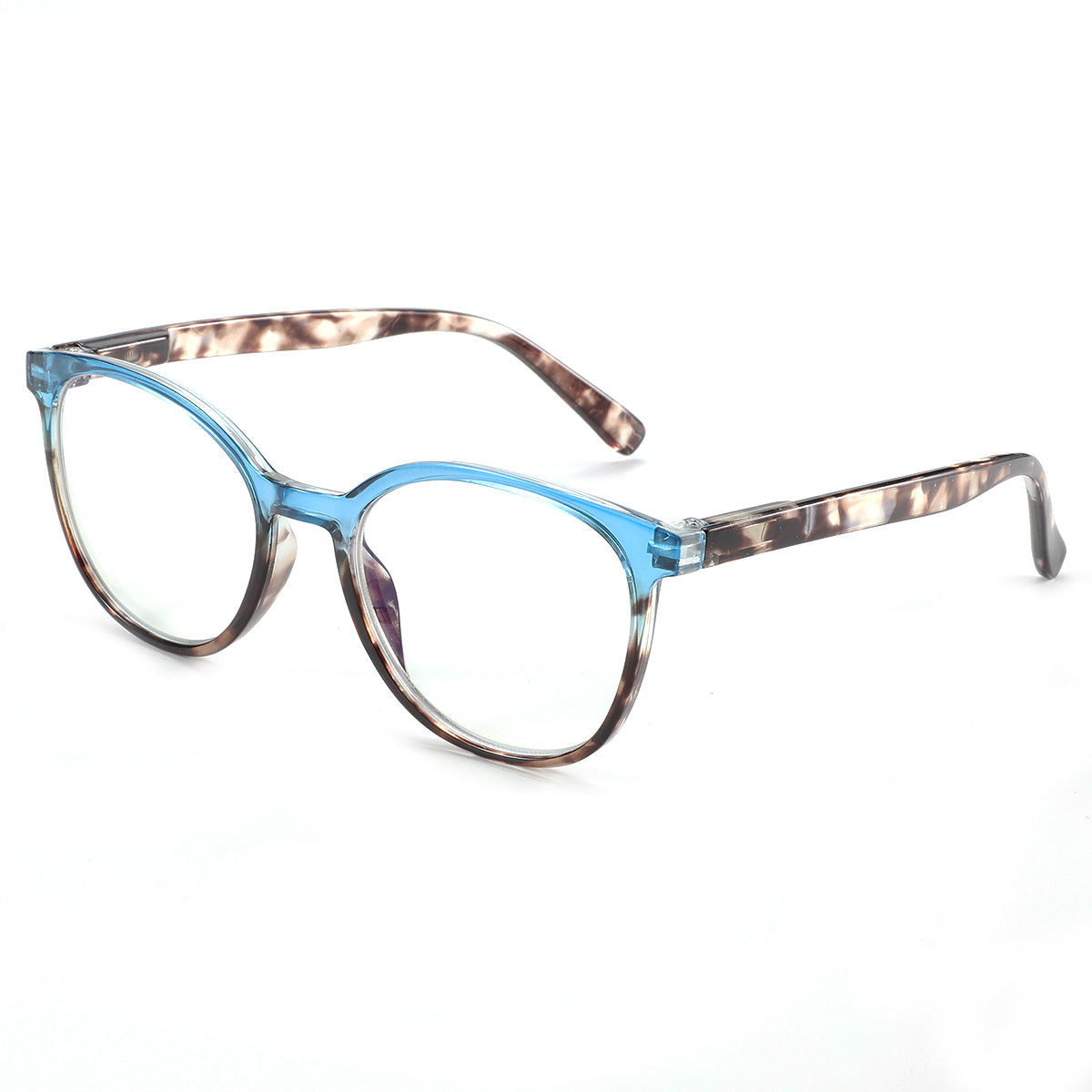 Women Access Eyeglasses: Frances - Crystal Blue & Demi - SpecSMART Eye Clinic (Diagonal View)