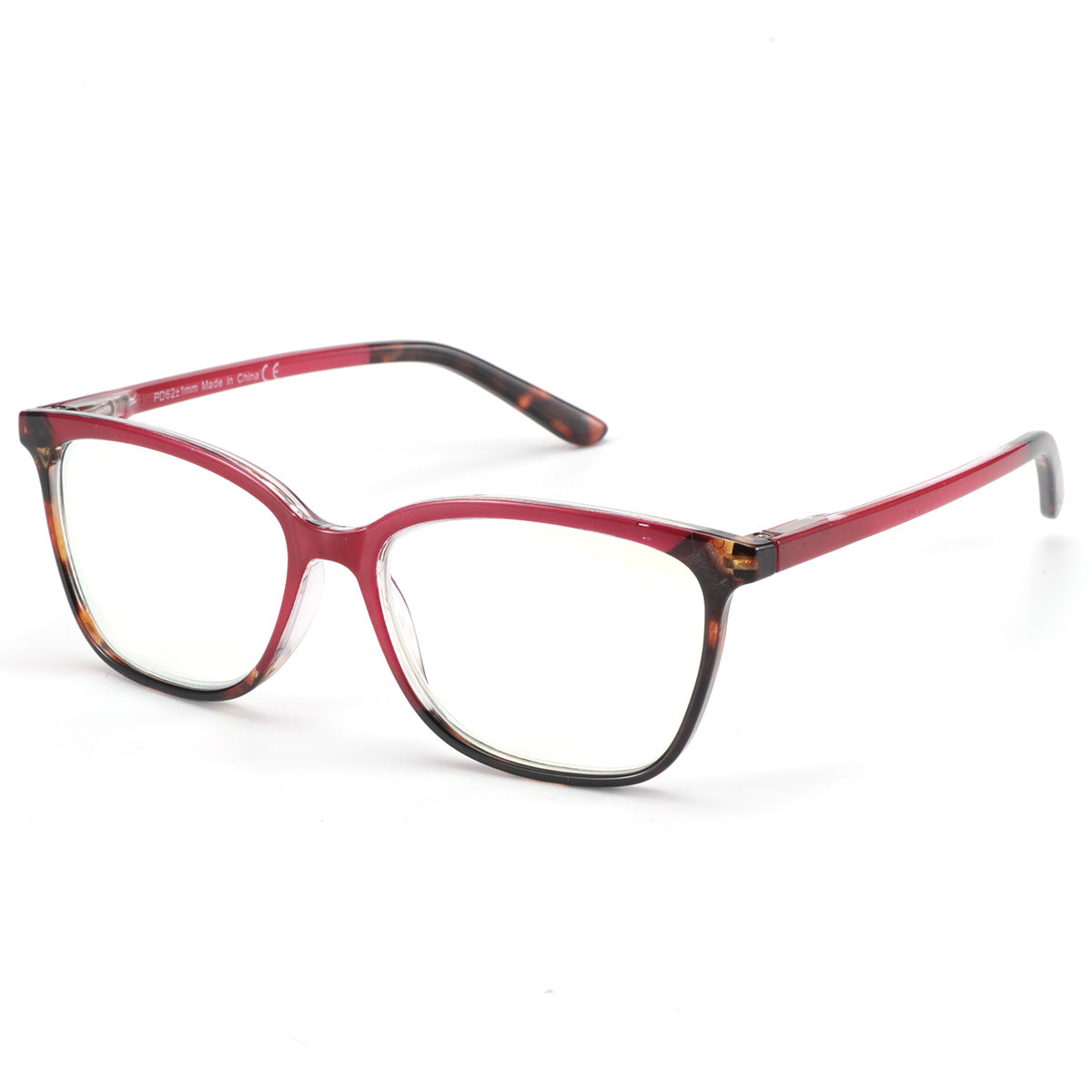 Women Access Eyeglasses: Brook Red - SpecSMART Eye Clinic (Diagonal View)