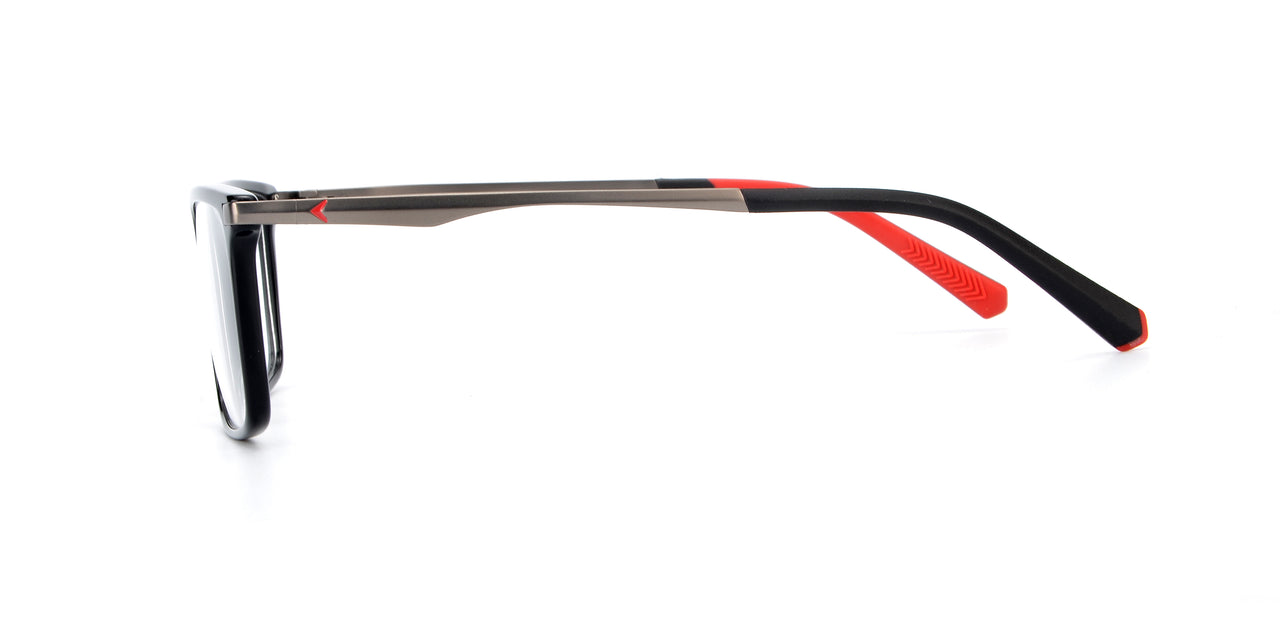 Men Urban : Fabio - Black & Red SpaceSMART eye clinic side View