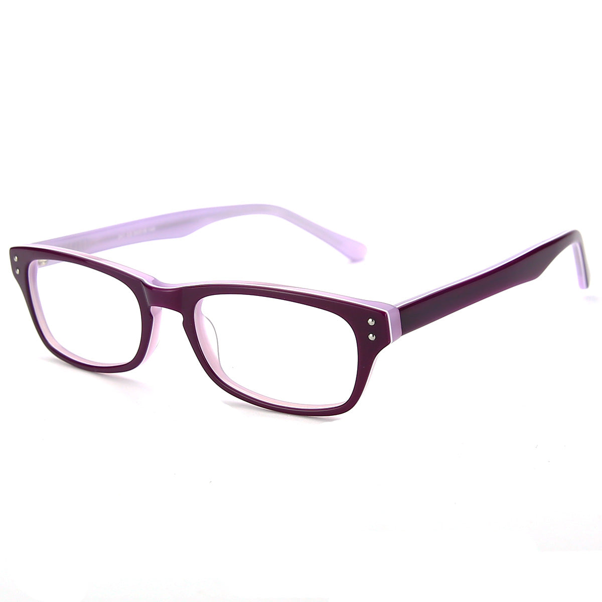 Women Insignia Eyeglasses: Addison -Black & Purple - SpecSMART Eye Clinic (Diagonal View)