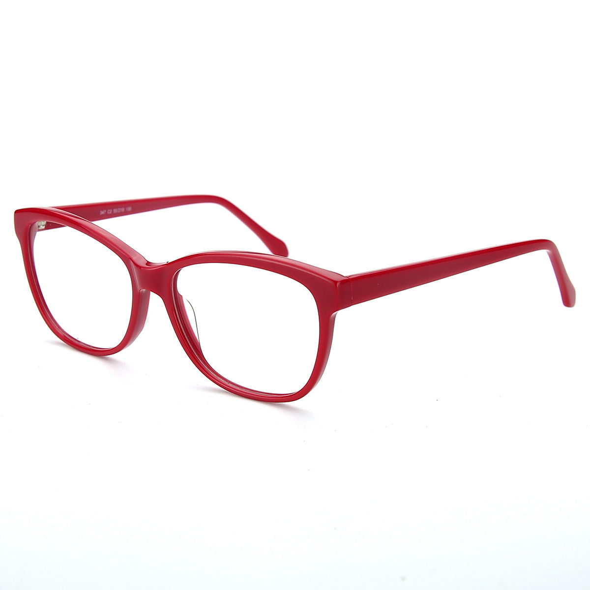 Women Insignia Eyeglasses: Sylvia - Red - SpecSMART Eye Clinic (Diagonal View)