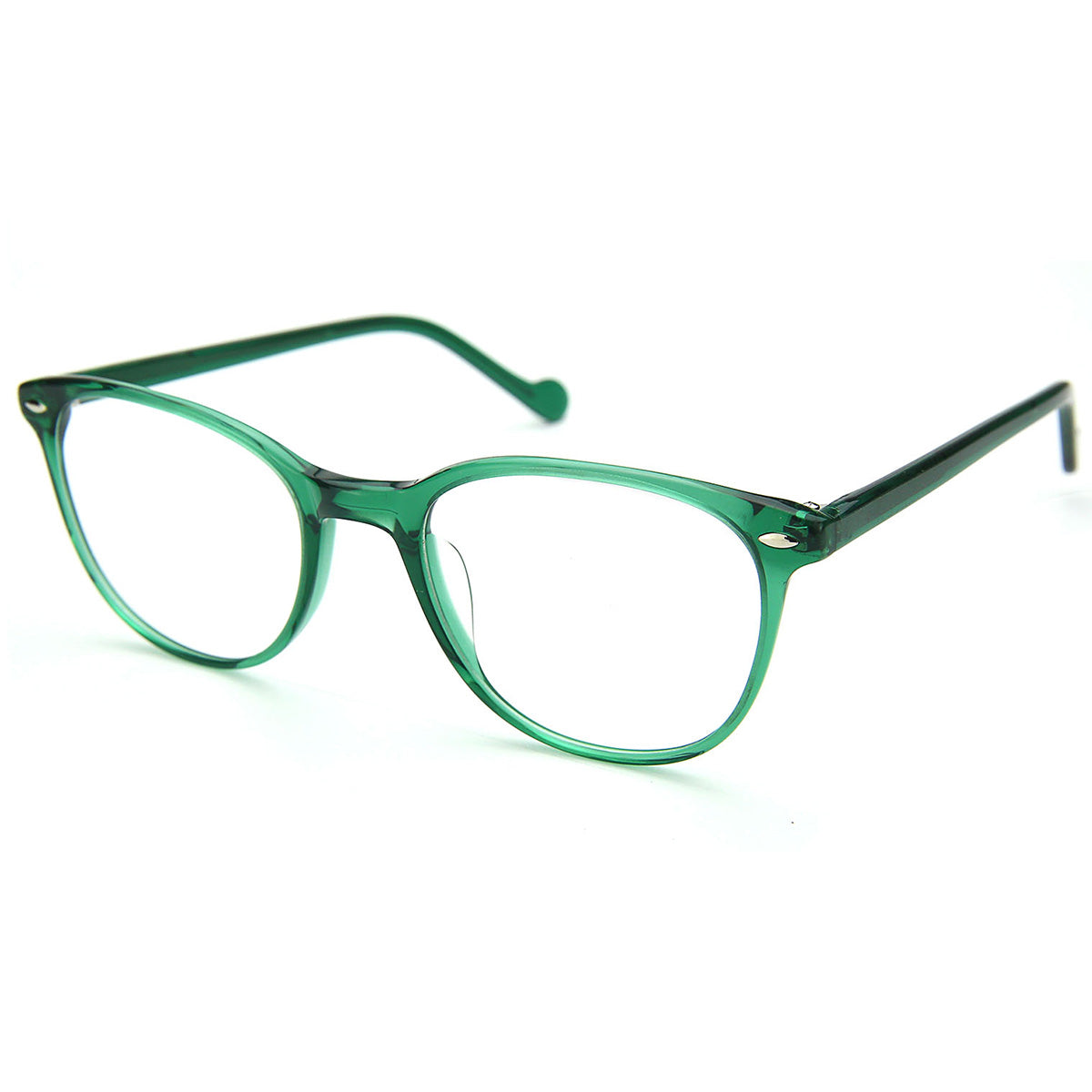 Women Calypso Eyeglasses: Sara-Green - SpecSMART Eye Clinic (Diagonal View)