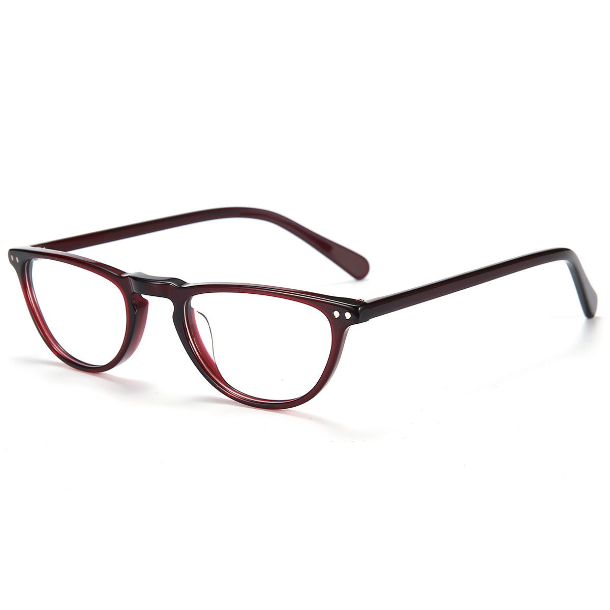 Women Calypso Eyeglasses: Abrielle-Burgundy - SpecSMART Eye Clinic (Diagonal View)