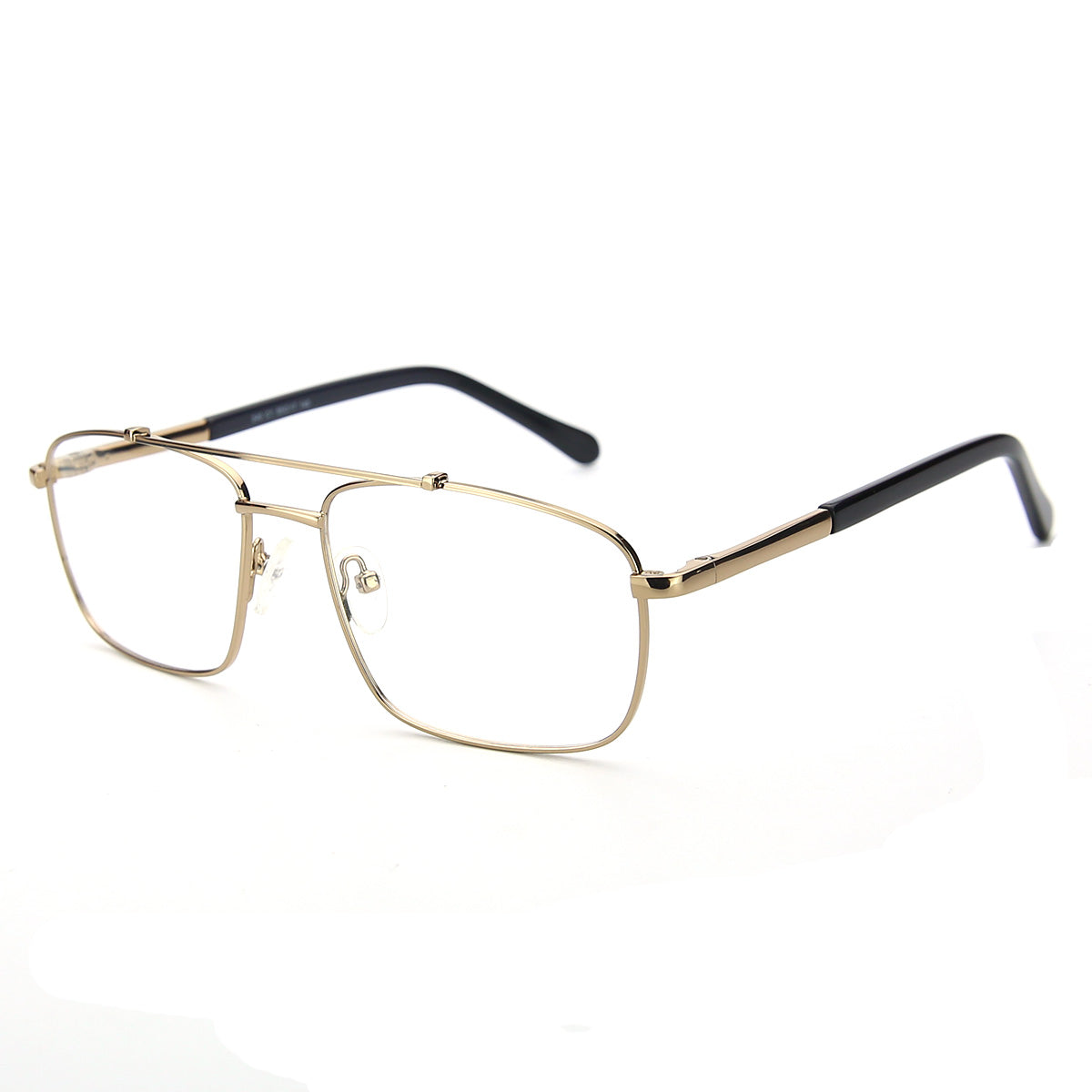 Men Calypso Eyeglasses: Rufus - Gold - SpecSMART Eye Clinic (Diagonal View)