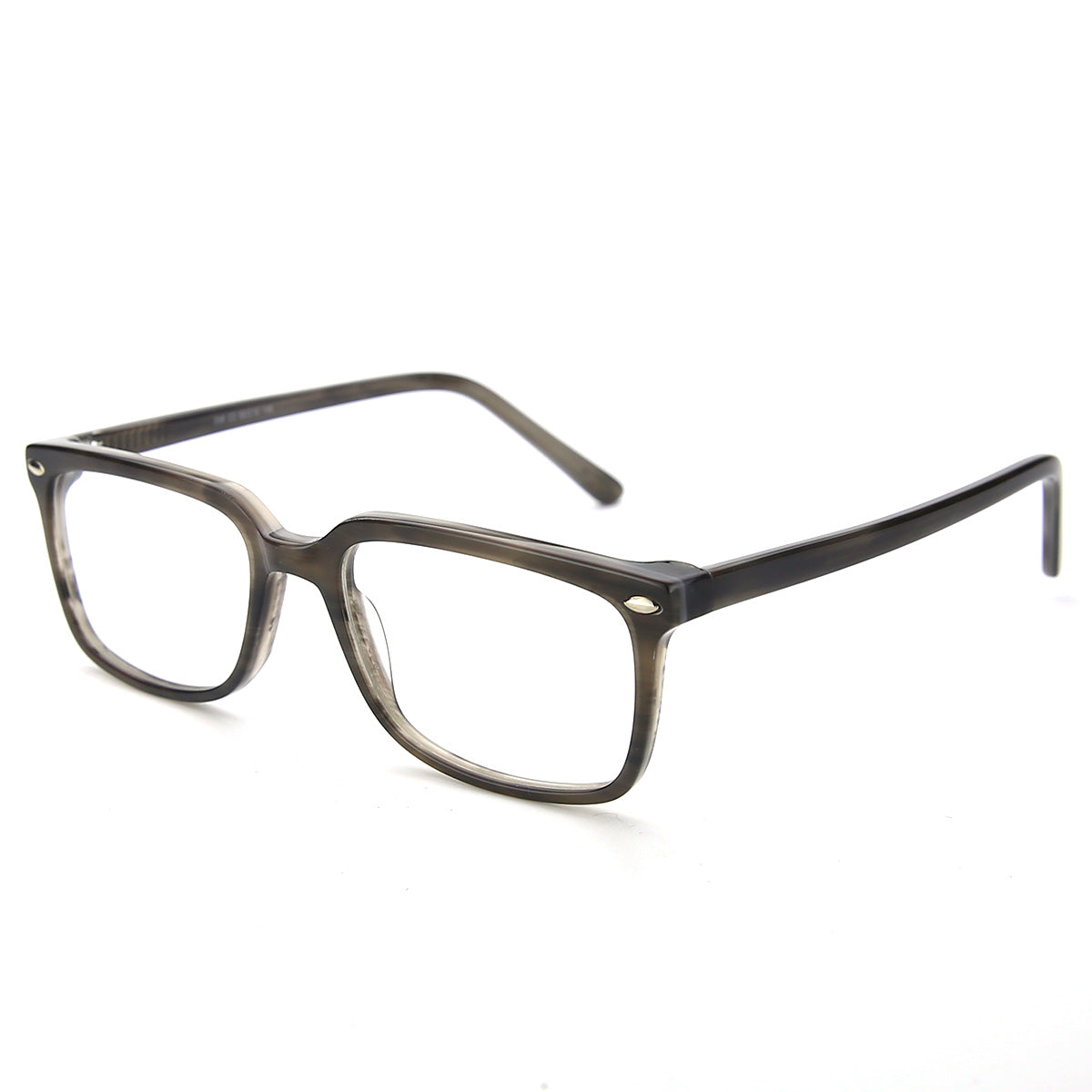 Men Insignia Eyeglasses: Rondo - Grey - SpecSMART Eye Clinic (Diagonal View)